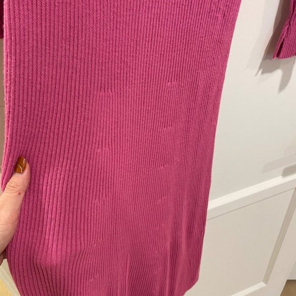 ASOS Ribbed Knit A-Line Midi Sweater Dress - Picture 9 of 12